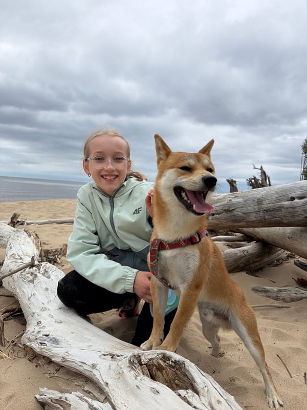 Beach photo session with dog captured in Carnikava Latvia