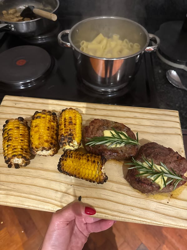 Home-cooked steak dinner prepared and served in Cape Town