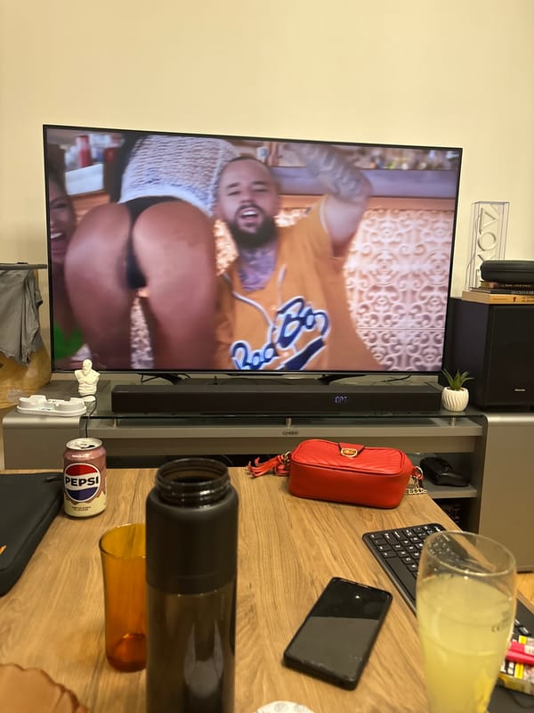Late-night music video viewing session documented in Bulgarian home