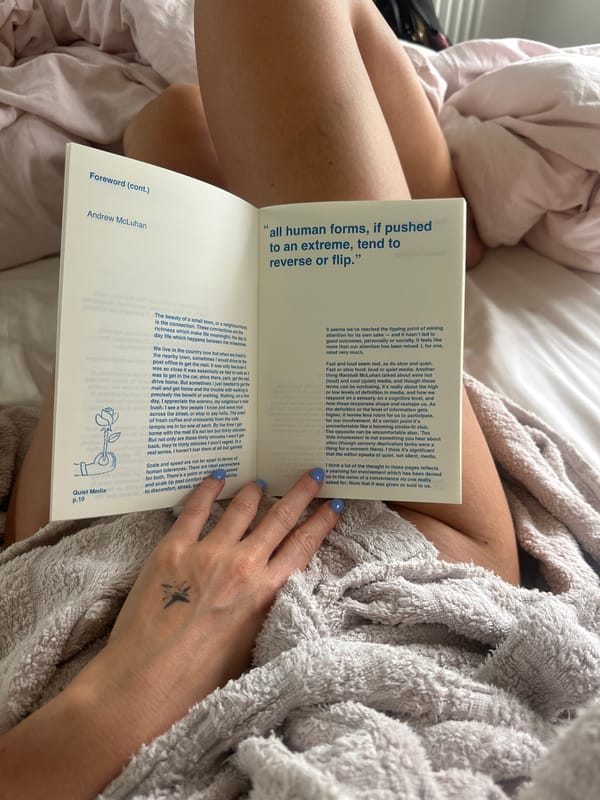 Morning reader engages with "Quiet Media" philosophy in Tunbridge Wells