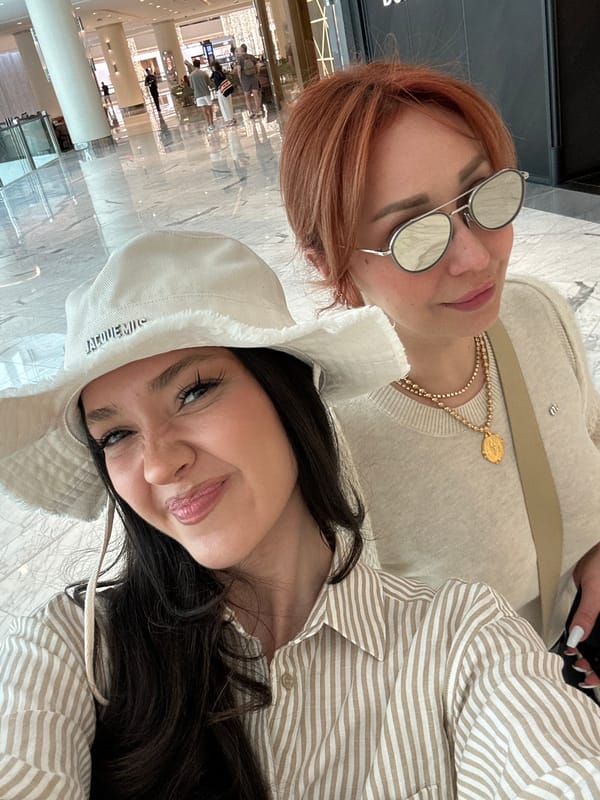 Women share morning selfies at Dubai venue