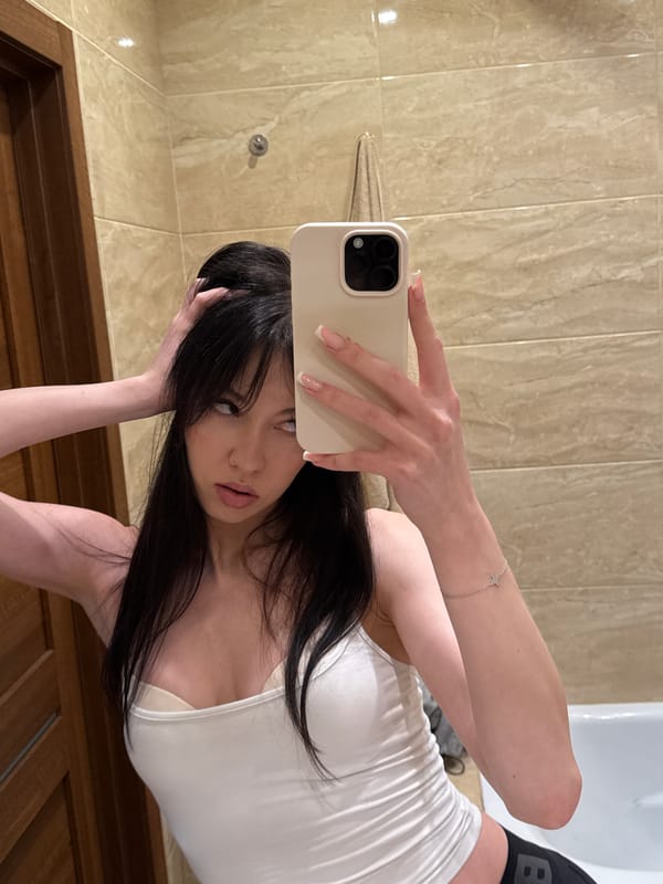 Bathroom mirror selfie in Khimki, Russia.