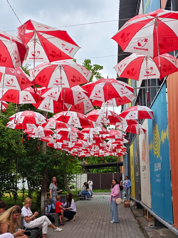 Women's Health Forum Held Under Umbrella Canopy in Vinnytsia