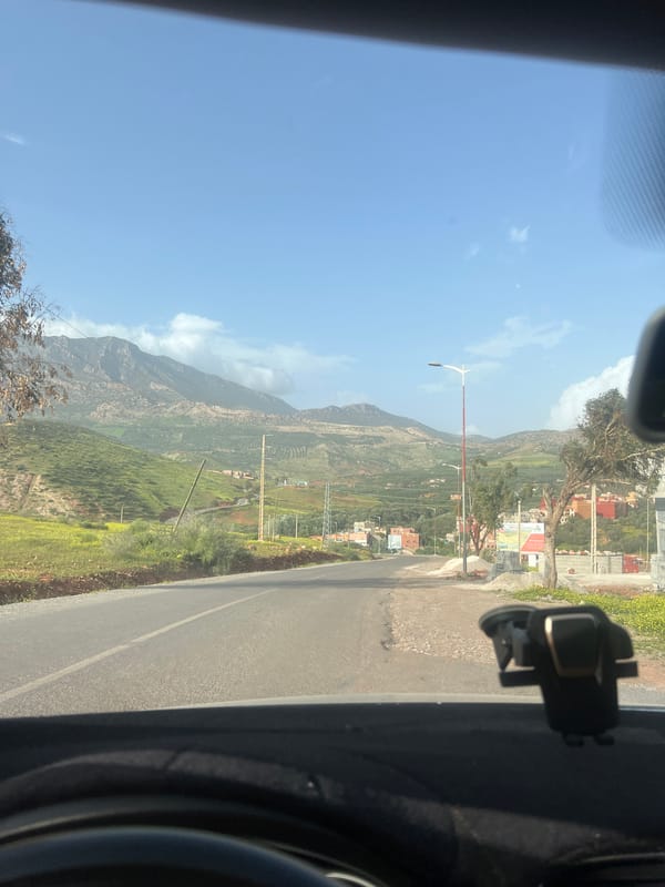 Motorist documents scenic mountain road in Morocco