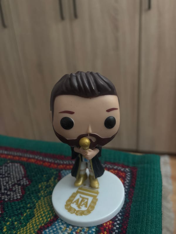 Funko Pop figurine with golden object spotted in Stara Zagora