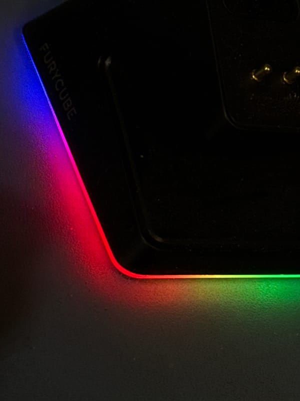 Furycube device with RGB lighting documented in Perm