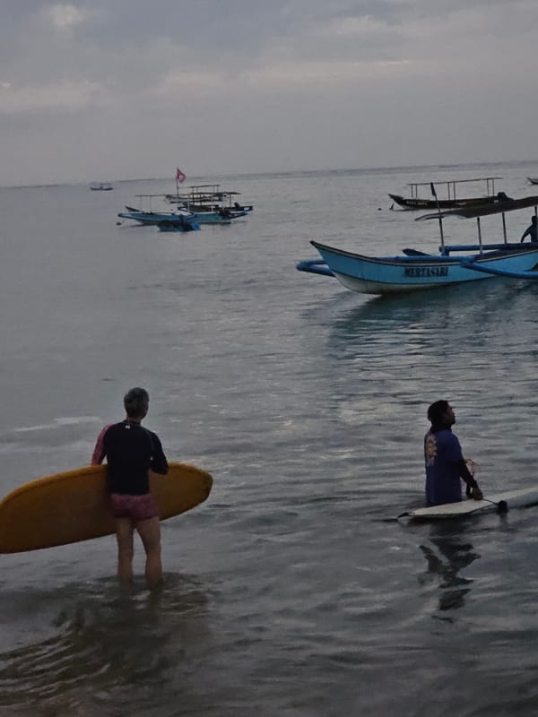 Evening beach life documented across Denpasar coastal areas