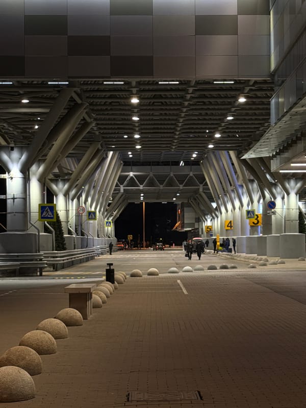 Evening scenes documented at Ufa Airport and city streets