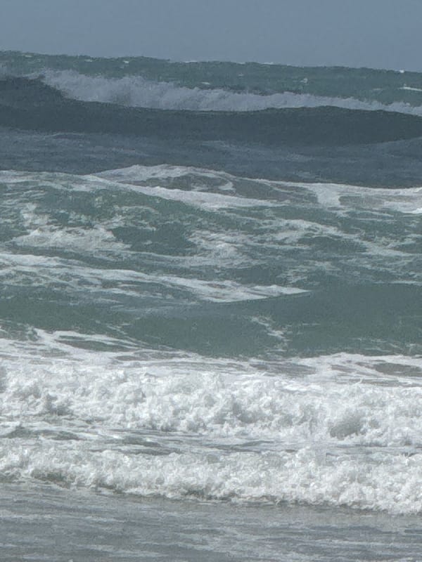 Witness documents stormy beach conditions in Bat Yam, Israel