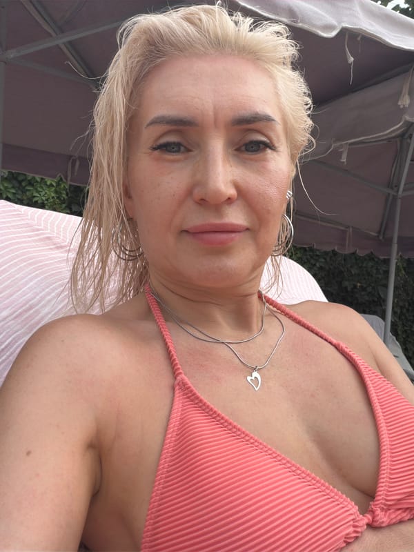 Poolside downtime at a Tashkent resort, July afternoon.