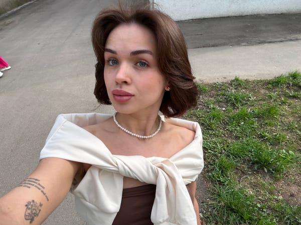 Woman Takes Selfie in Sarapul, Russia