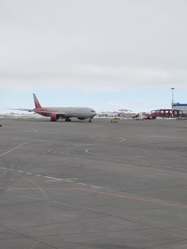 Rossiya Airlines Boeing 777 spotted at Ugolnye Kopi airport