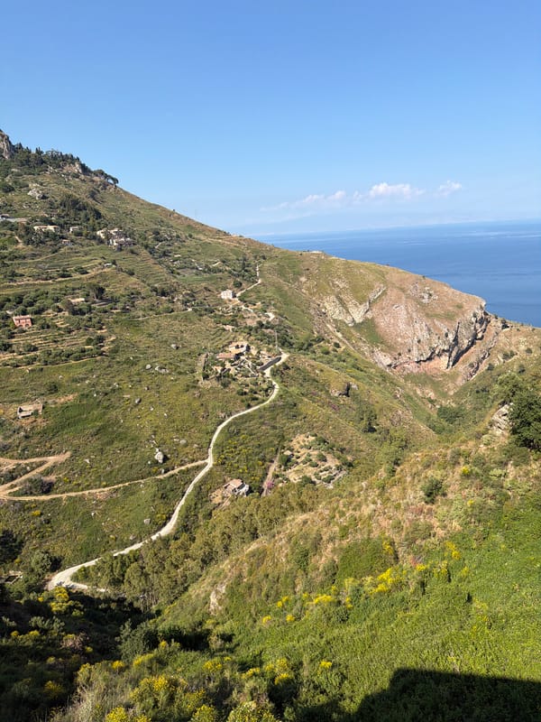 Routine observations document scenic Castelmola, Italy during afternoon hours