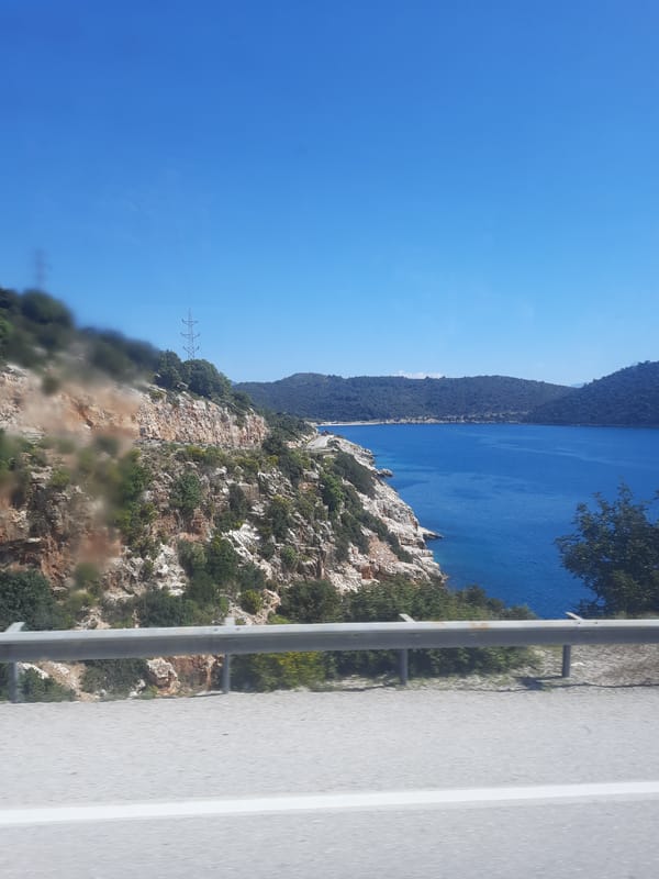 Clear morning coastal view photographed in Finike, Turkey
