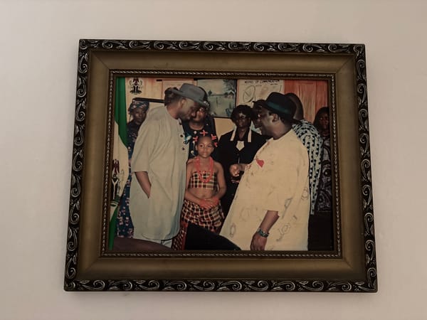 Traditional Igbo photograph displayed in Rumuokwuta interior space