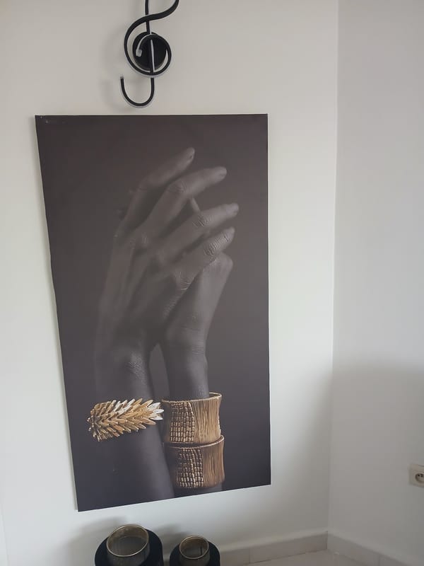 Interior art and cityscape views captured in Meknes