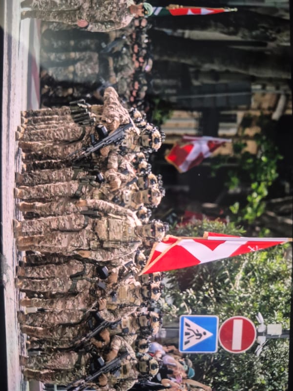 Military parade with aerial display held in Tbilisi, Georgia