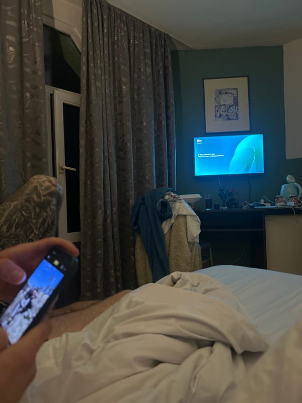 Couple shares intimate evening in Varna hotel room