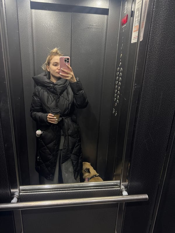 Woman and pug dog captured in casual moments, Krasnodar