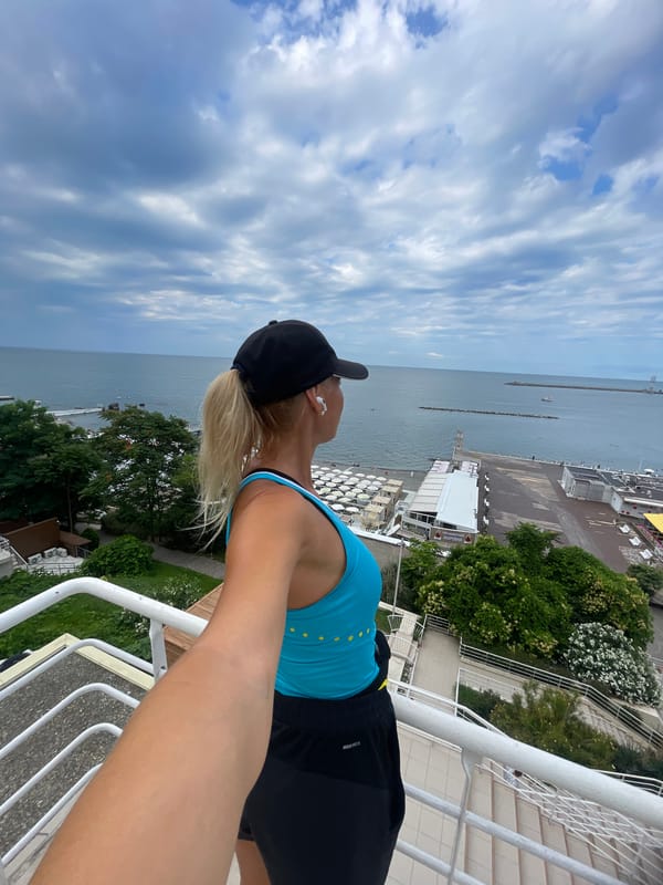 Sochi's Black Sea waterfront on a cloudy summer morning