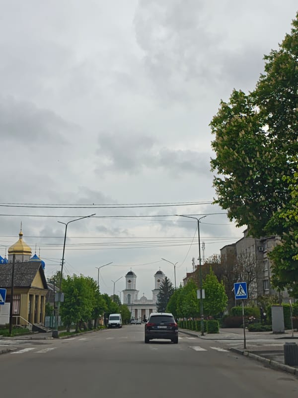 Street view captured of Holy Trinity Church in Nemyriv