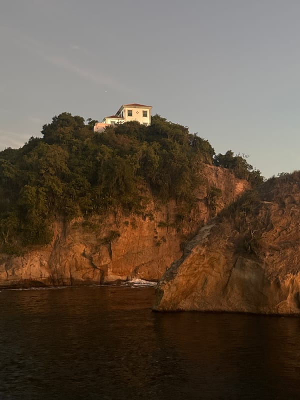 Guanabara Bay at golden hour, seen from Niterói