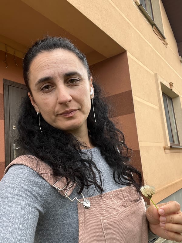 Woman captures everyday moments in Ukrainian village during morning walk