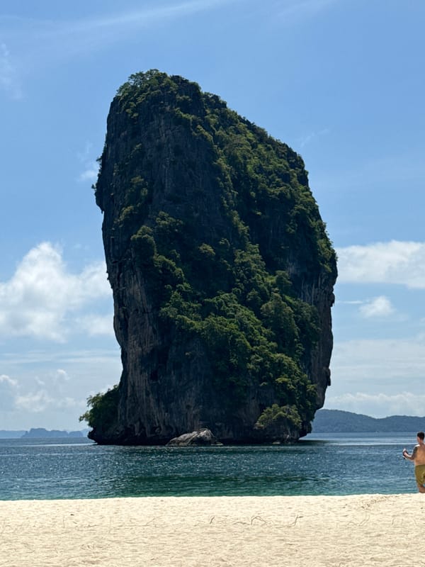 Longtail boat tour among limestone karsts near Ban Ao Nang
