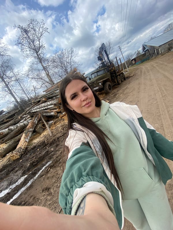 Logging operations and social activity documented in Zhigalki, Russia