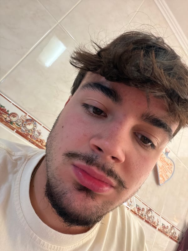 Young man takes selfies in Vila Real, Portugal