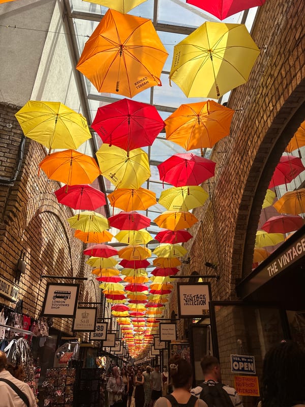 Camden Market interior corridor documented by witness