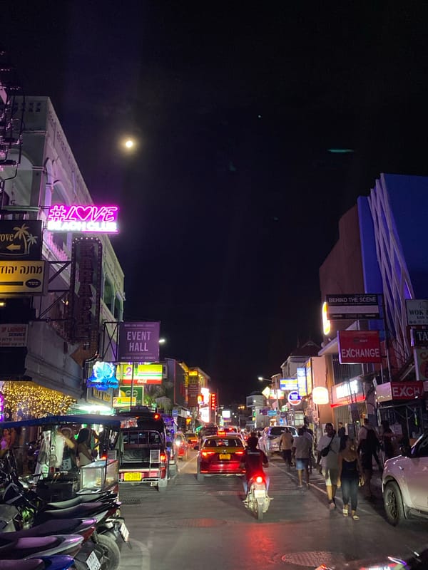Busy nighttime street activity observed in บ้านบางรักษ์, Thailand