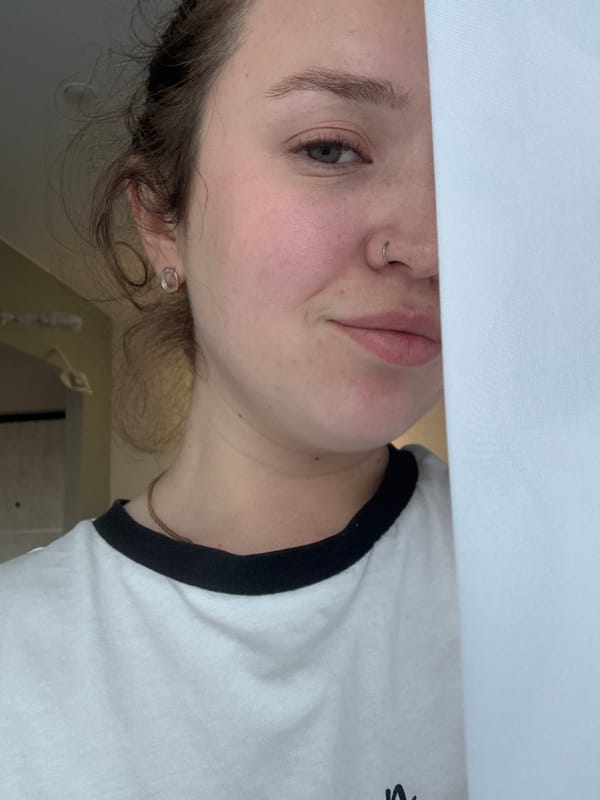 Woman takes selfies in Izhevsk, Russia