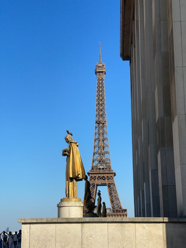 Busy afternoon around the Eiffel Tower, Paris