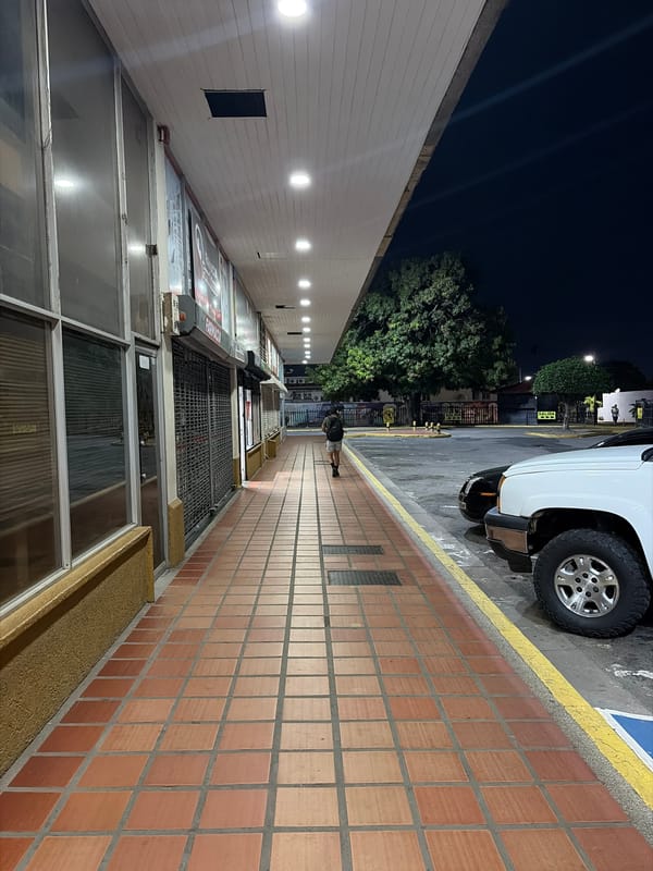 Nighttime urban life documented across Ciudad Guayana neighborhoods