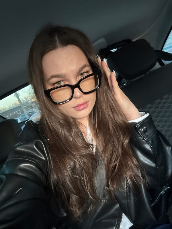 Woman photographed in vehicle portrait in Izhevsk, Russia