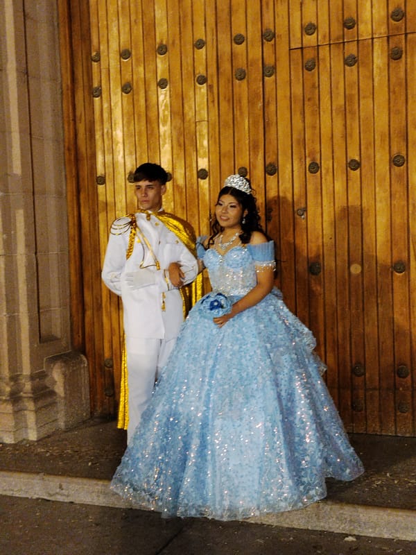 Quinceañera celebration photographed at Cathedral of Tacna, Peru