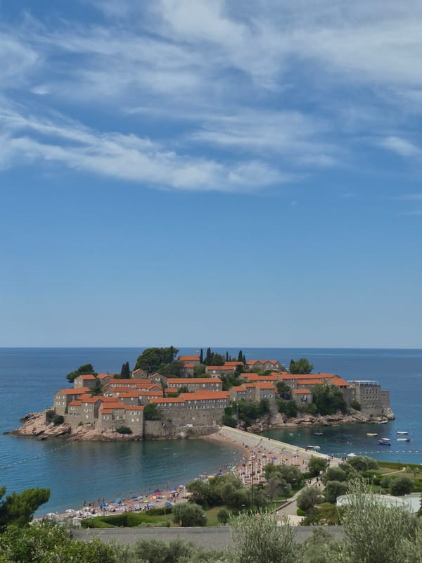 Sveti Stefan's iconic island resort off the Montenegro coast