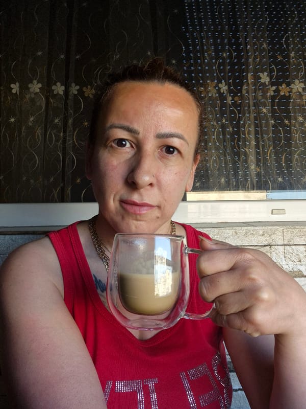 Woman documented in morning portraits indoors and outdoors