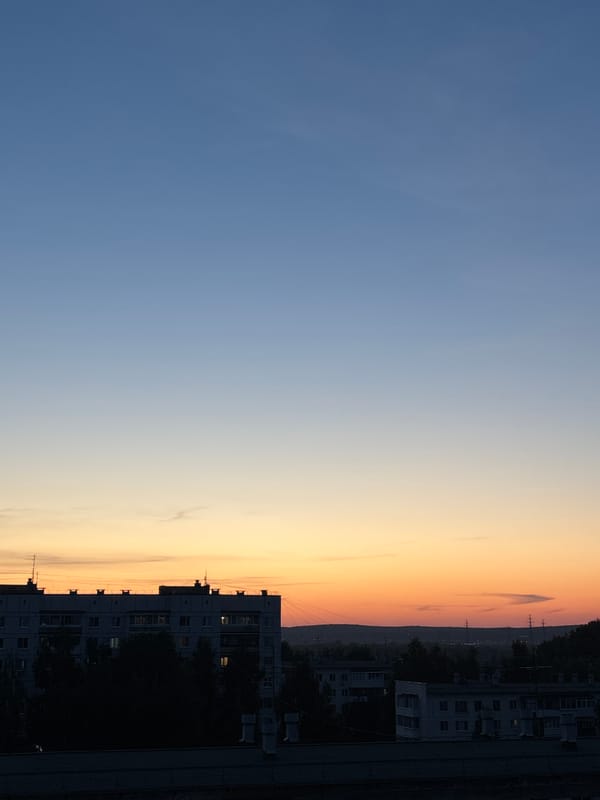 Quiet July evening in Chaikovsky, indoors and out