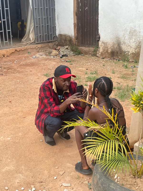 Residents photographed around Barakin Akawo businesses and lounge area