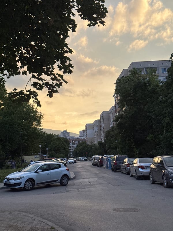 Golden sunset light illuminates urban streets across multiple cities