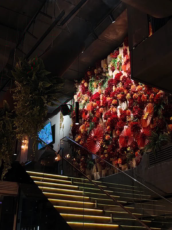 Interior scenes captured at unknown cafe or restaurant location