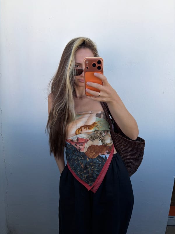 Woman Takes Morning Selfies in Khimki, Snail Spotted Nearby