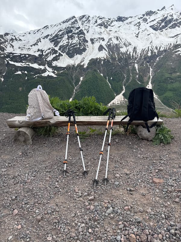 Gear break on a mountain trail in Terskol, Russia