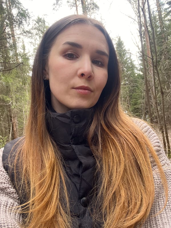 Portrait photographed in Russian forest near Камское
