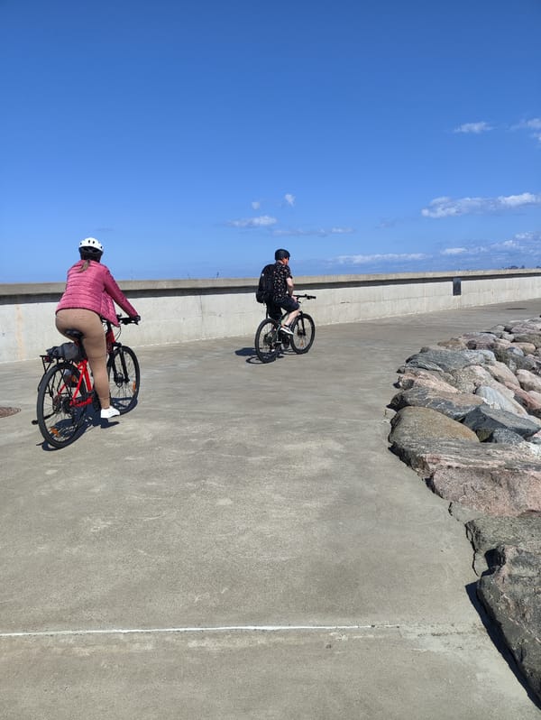 Sunny afternoon brings visitors to Tallinn's waterfront and marinas