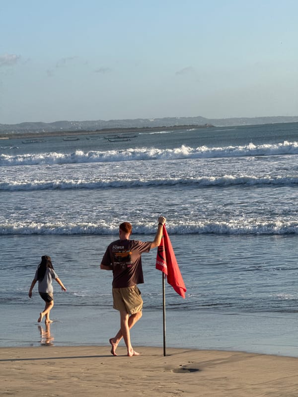 A laid-back morning on Kuta Beach, Bali