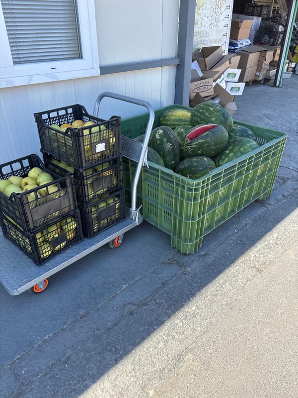 Produce cart spotted in Bulgarian village