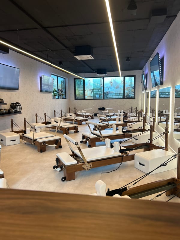 Pilates studio with reformer machines documented in Sofia